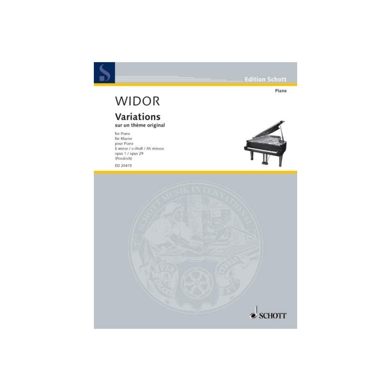 Widor, Charles-Marie - Variations sur un thème original op. 1 und 29 