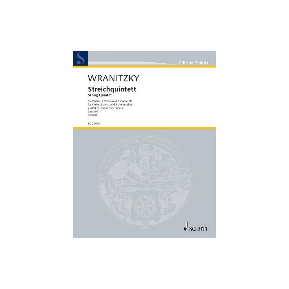 Vranitzky, Anton - String Quintet G minor op. 8/2 
