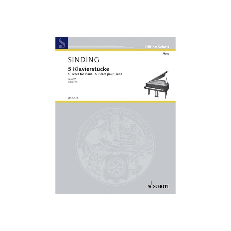 Sinding, Christian - 5 Pieces for Piano op. 97