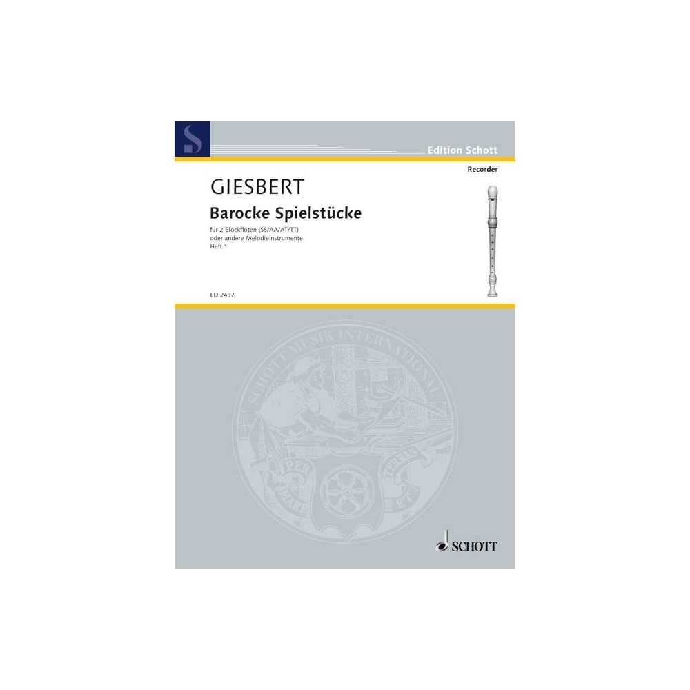 Barocke Spielstücke   Band 1 - von Händel, Telemann, Sammartini, Hasse u.a.