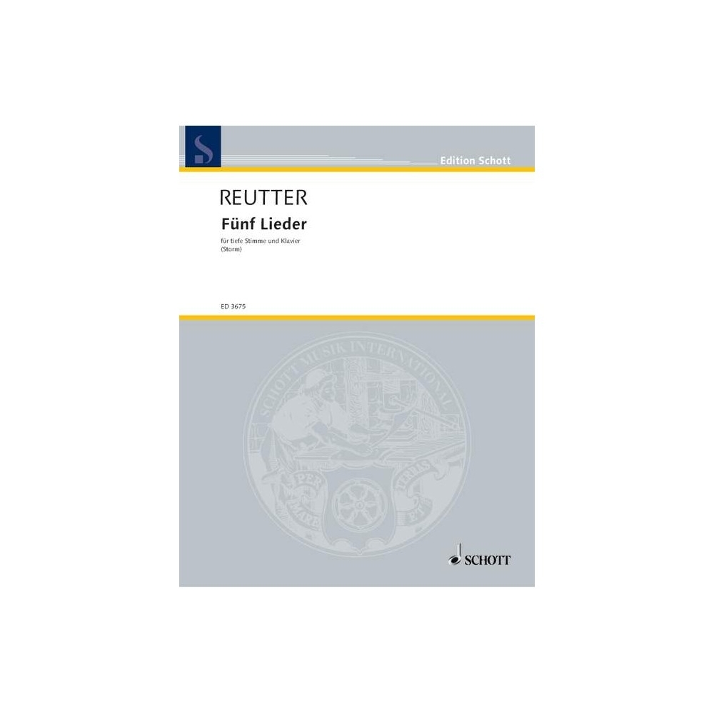 Reutter, Hermann - Fünf Lieder op. 58 