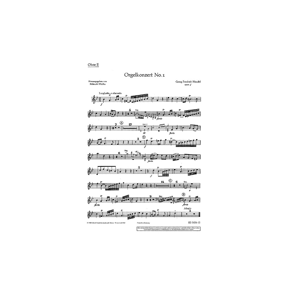 Handel, George Frideric - Organ Concerto No. 1 G Minor op. 4/1 HWV 289 