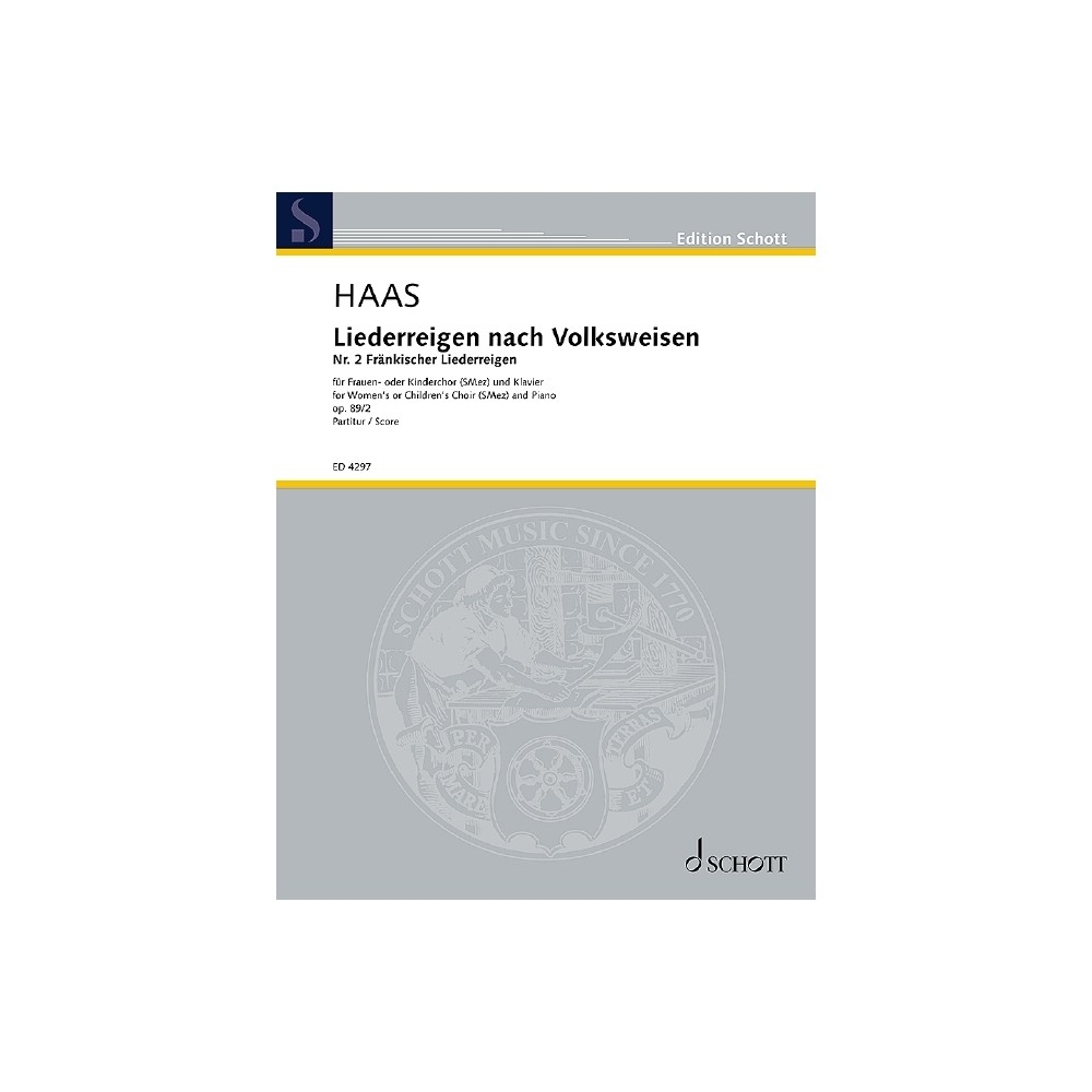 Haas, Joseph - Liederreigen nach Volksweisen op. 89/2 