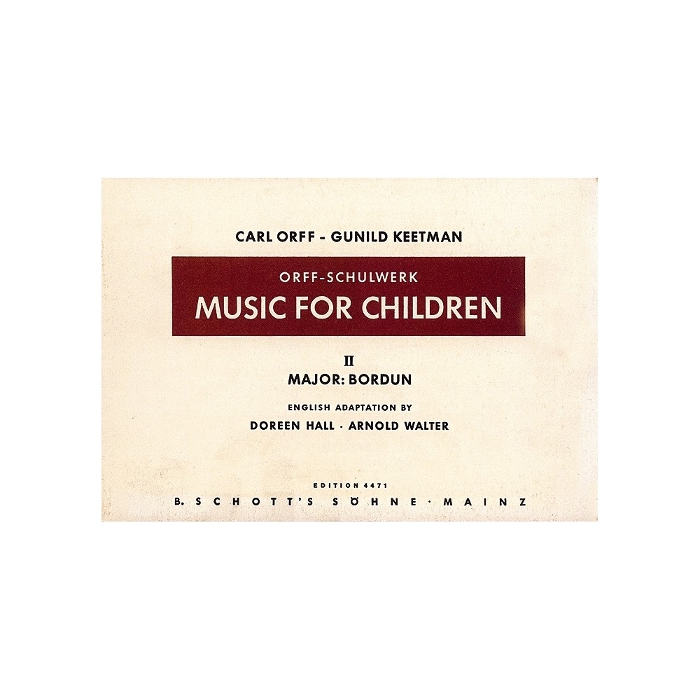 Keetman & Orff - Music for Children Vol. 2