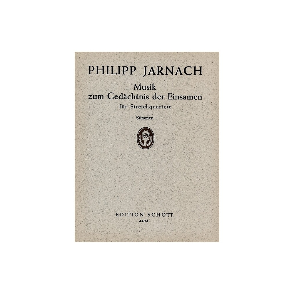 Jarnach, Philipp - Musik zum Gedächtnis der Einsamen 