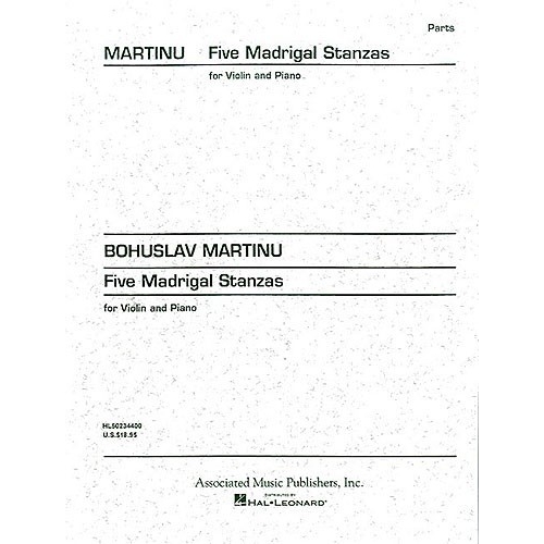 Martinu, Bohuslav - Five Madrigal Stanzas