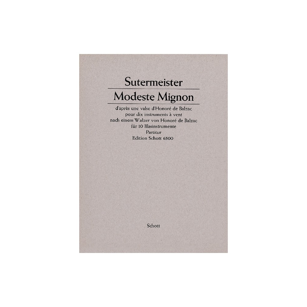 Sutermeister, Heinrich - Modeste Mignon 