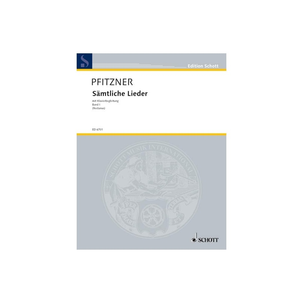 Pfitzner, Hans - Sämtliche Lieder mit Klavierbegleitung   Band 1