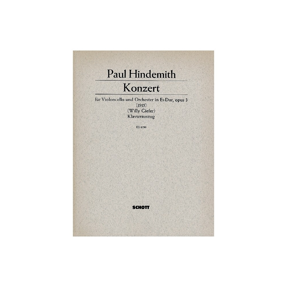 Hindemith, Paul - Cello Concerto Eb Major op. 3