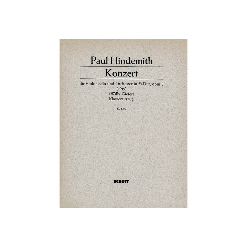 Hindemith, Paul - Cello Concerto Eb Major op. 3