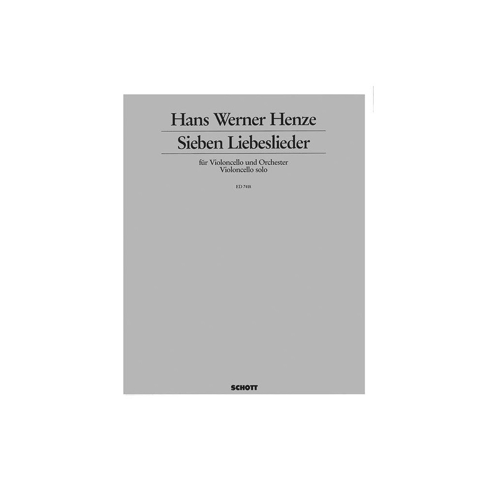 Henze, Hans Werner - Englische Liebeslieder 