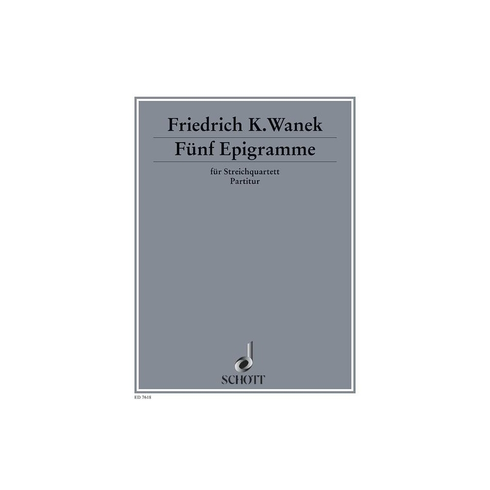 Wanek, Friedrich K. - 5 Epigramme