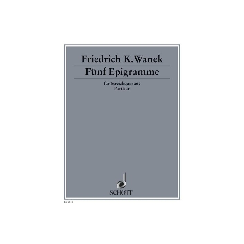 Wanek, Friedrich K. - 5 Epigramme