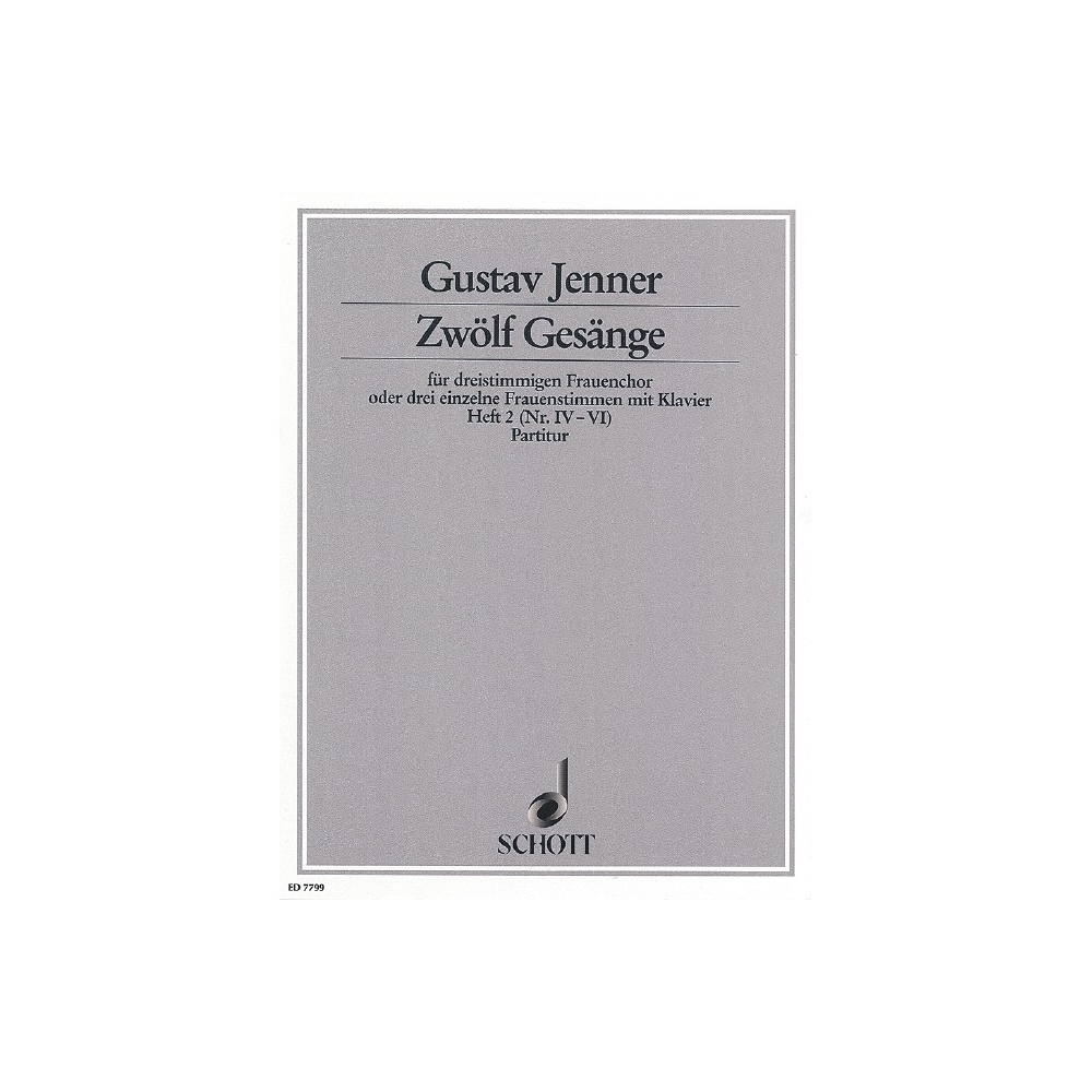 Jenner, Cornelius Uwe Gustav - Zwölf Gesänge op. 3 Book 2