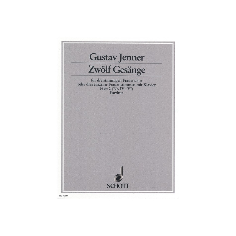Jenner, Cornelius Uwe Gustav - Zwölf Gesänge op. 3 Book 2