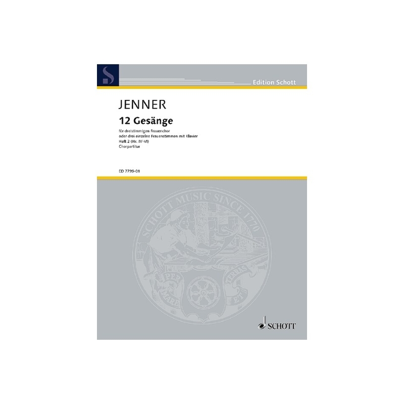 Jenner, Cornelius Uwe Gustav - Zwölf Gesänge op. 3