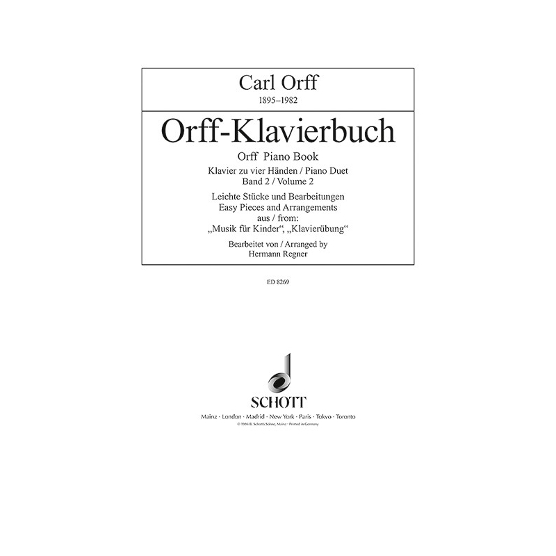 Orff, Carl - Orff Piano Book   Band 2