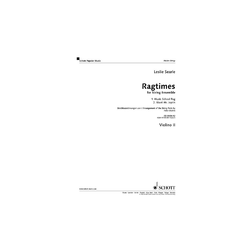 Searle, Leslie - Ragtimes for String Ensemble