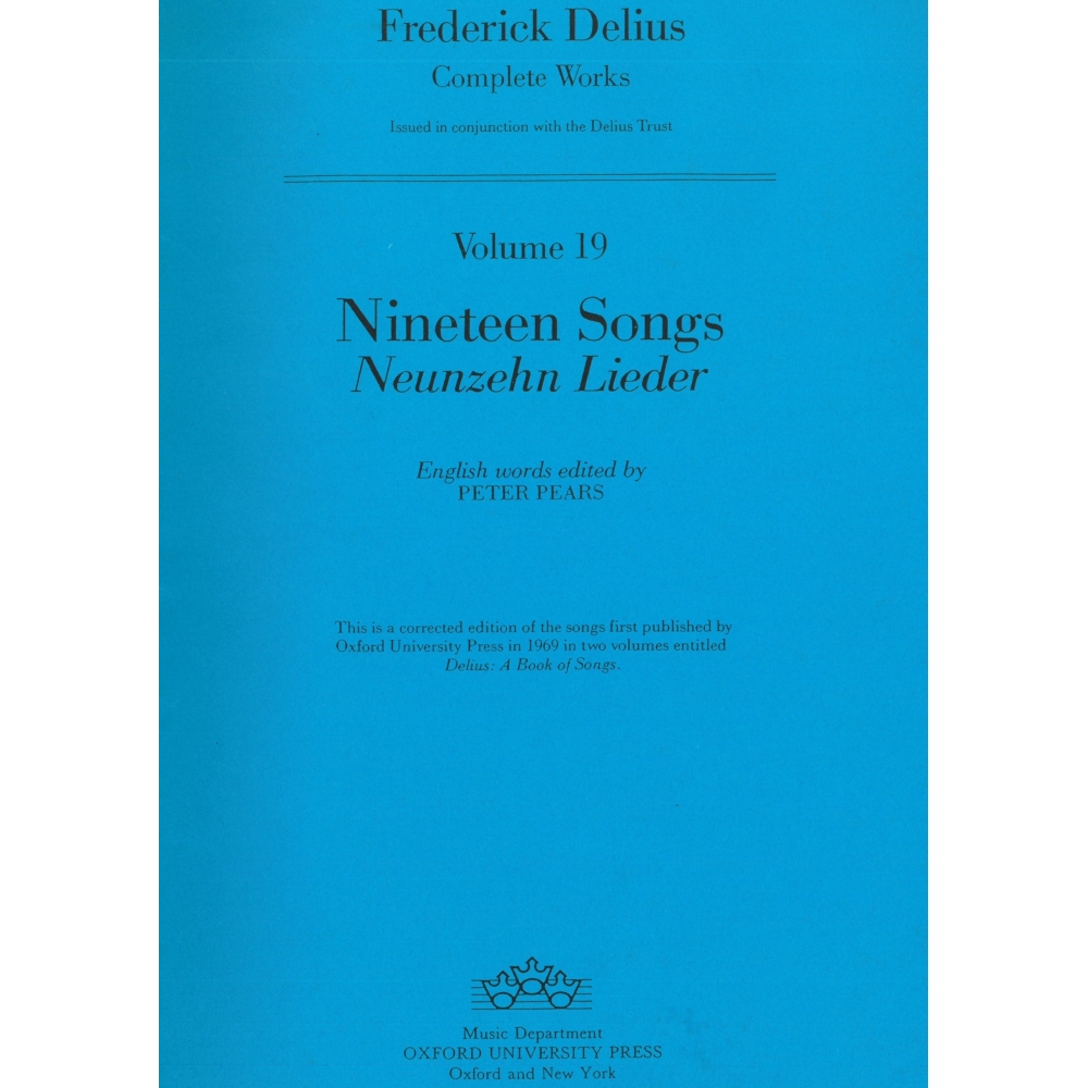 Delius, Frederick - Nineteen Songs