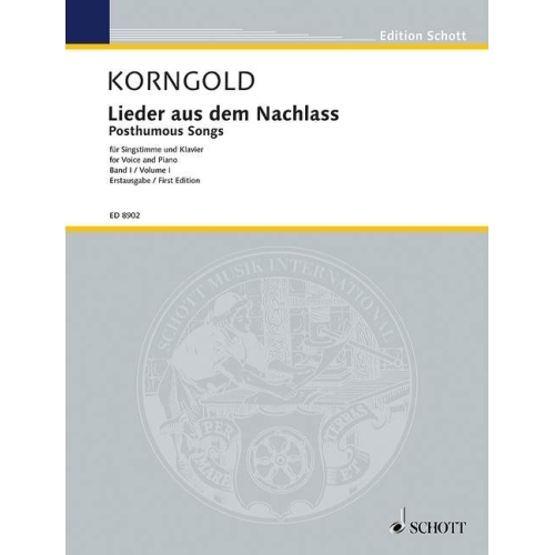 Korngold, Erich Wolfgang - Posthumous Songs   Band 1
