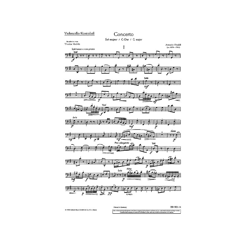 Vivaldi, Antonio - Concerto G Major  RV 298/PV 100
