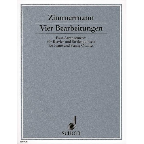 Zimmermann, Bernd Alois - 4 Bearbeitungen