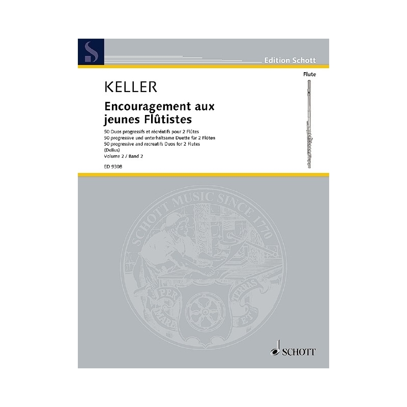 Keller, Charles - Encouragement for young flautists op. 62  Vol. 2