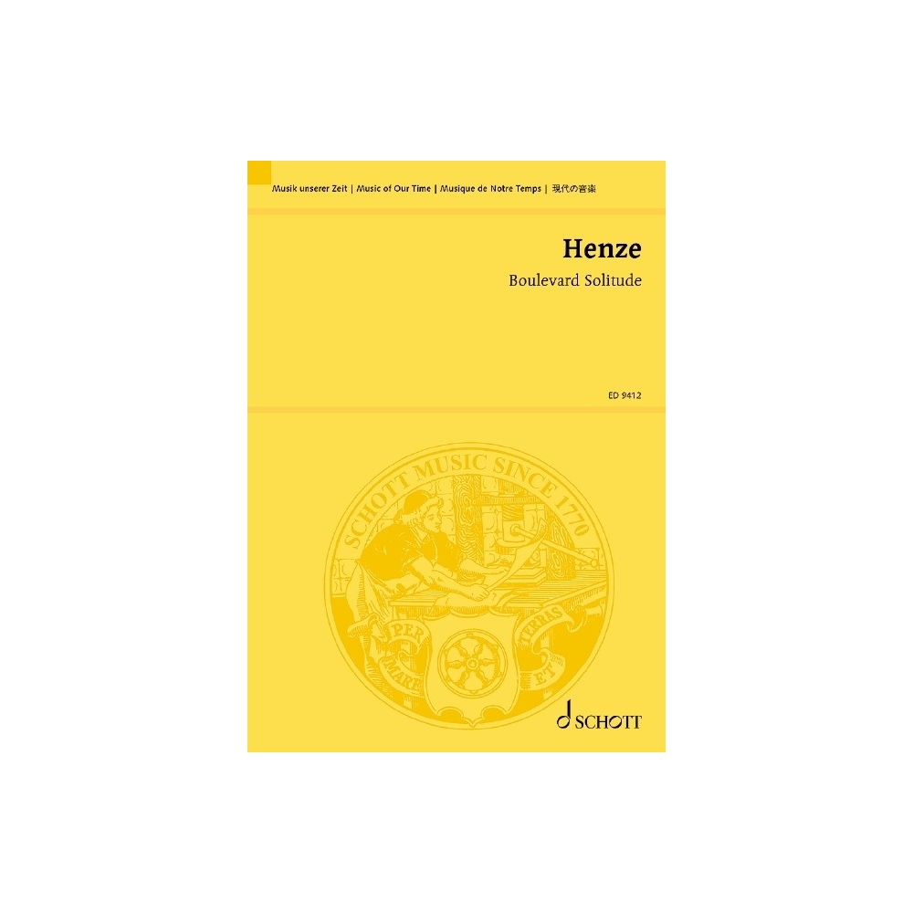 Henze, Hans Werner - Boulevard Solitude 
