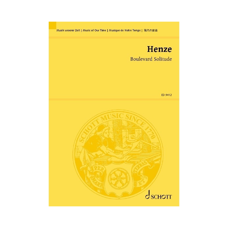 Henze, Hans Werner - Boulevard Solitude 
