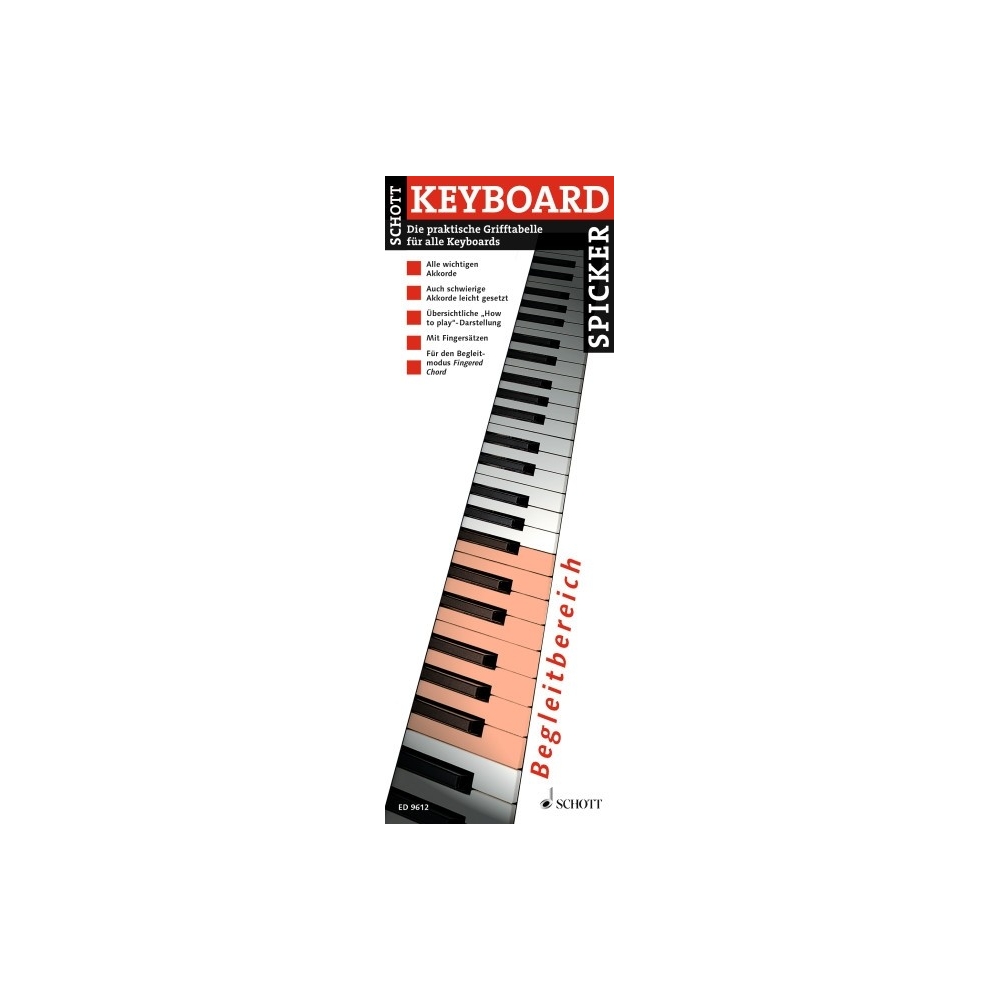 Keyboard Spicker - Die praktische Grifftabelle für alle Keyboards
