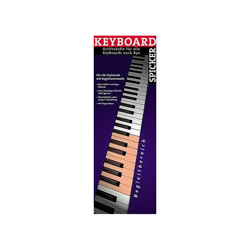 Keyboard Spicker (Händlerpaket (10/12) - Die praktische Grifftabelle für alle Keyboards