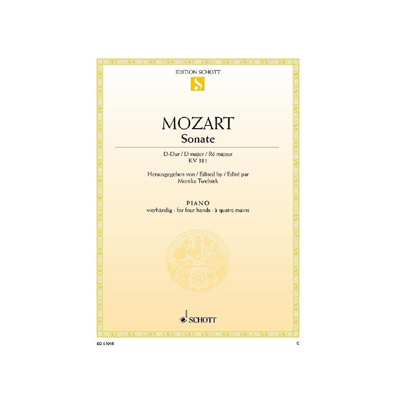Mozart, Wolfgang Amadeus - Sonata D Major  KV 381