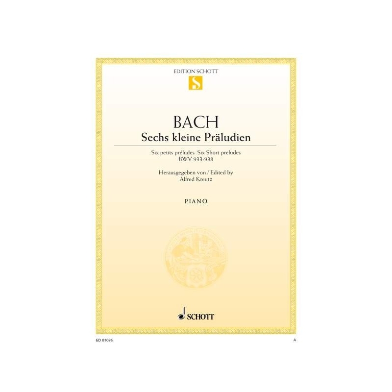 Bach, J.S - Six short preludes BWV 933-938 