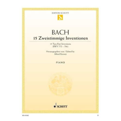 Bach, Johann Sebastian - 15 two-part Inventions  BWV 772-786