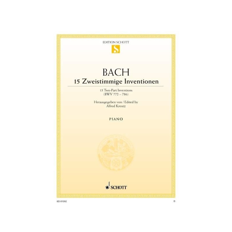 Bach, Johann Sebastian - 15 two-part Inventions  BWV 772-786