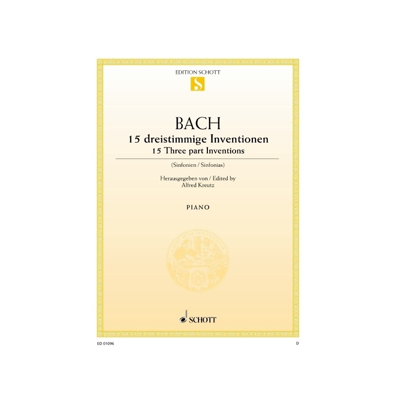 Bach, J.S - 15 Three-Part Inventions BWV 787-801 
