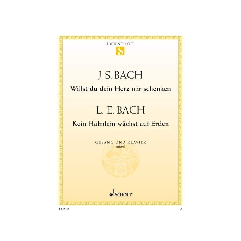 Bach & Bach - Willst du dein Herz mir schenken / Kein Hälmlein wächst auf Erden BWV 518 