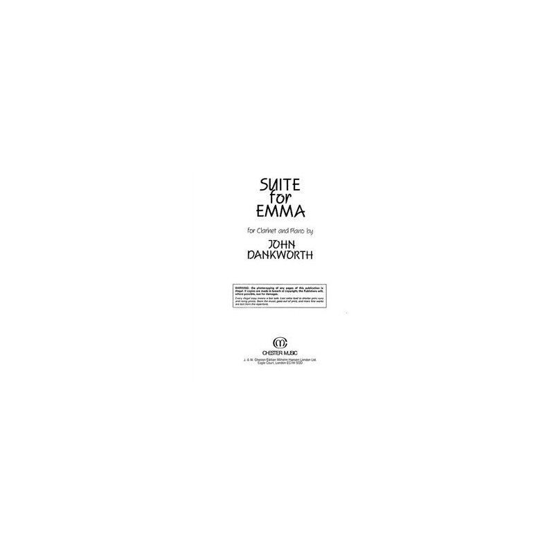 Dankworth, John - Suite For Emma for Clarinet and Piano