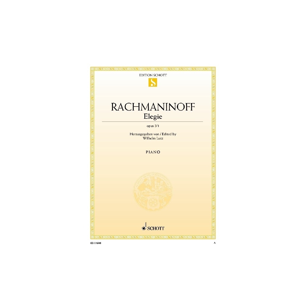 Rachmaninoff, Sergei Wassiljewitsch - Elegy op. 3/1 