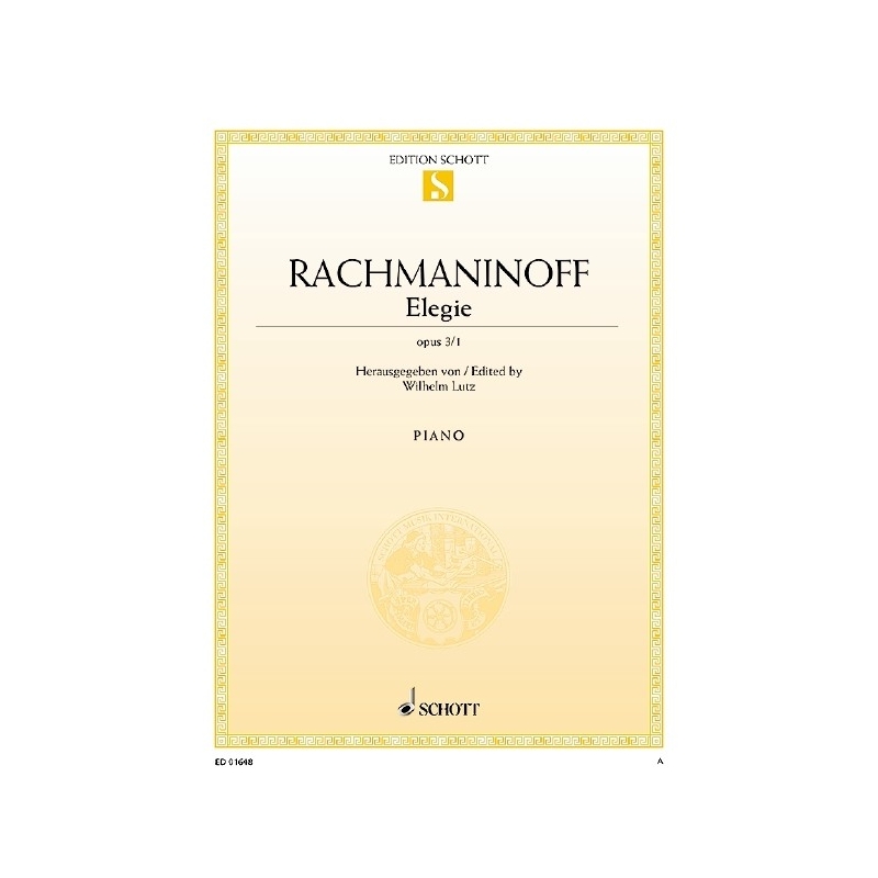 Rachmaninoff, Sergei Wassiljewitsch - Elegie op. 3/1
