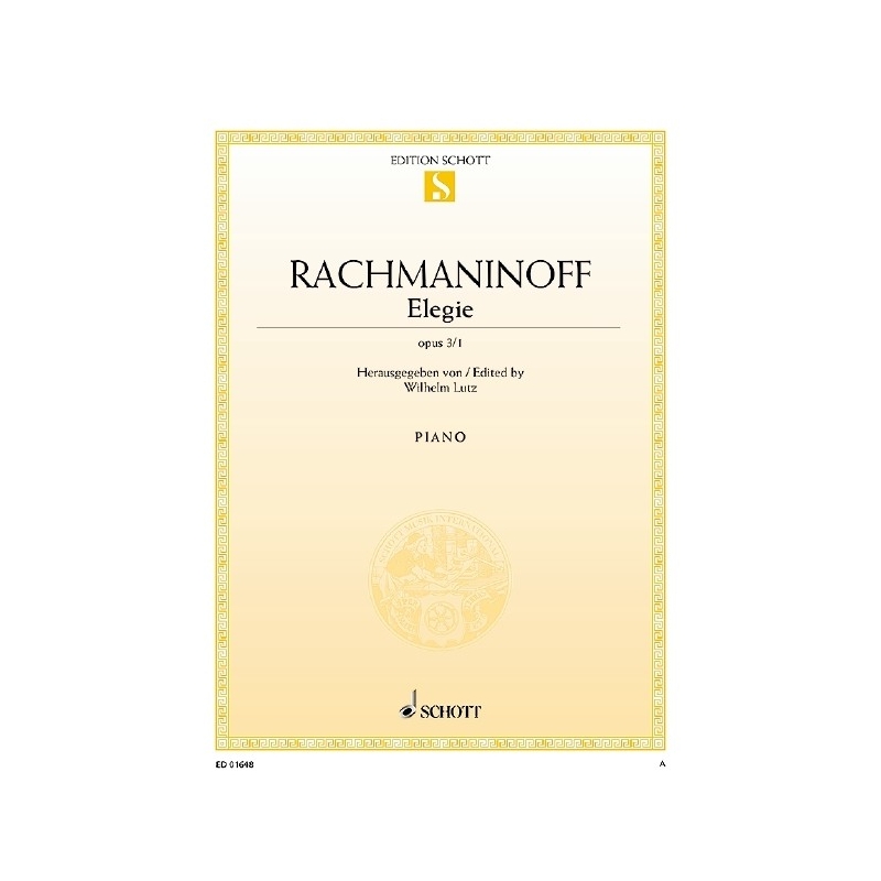Rachmaninoff, Sergei Wassiljewitsch - Elegy op. 3/1