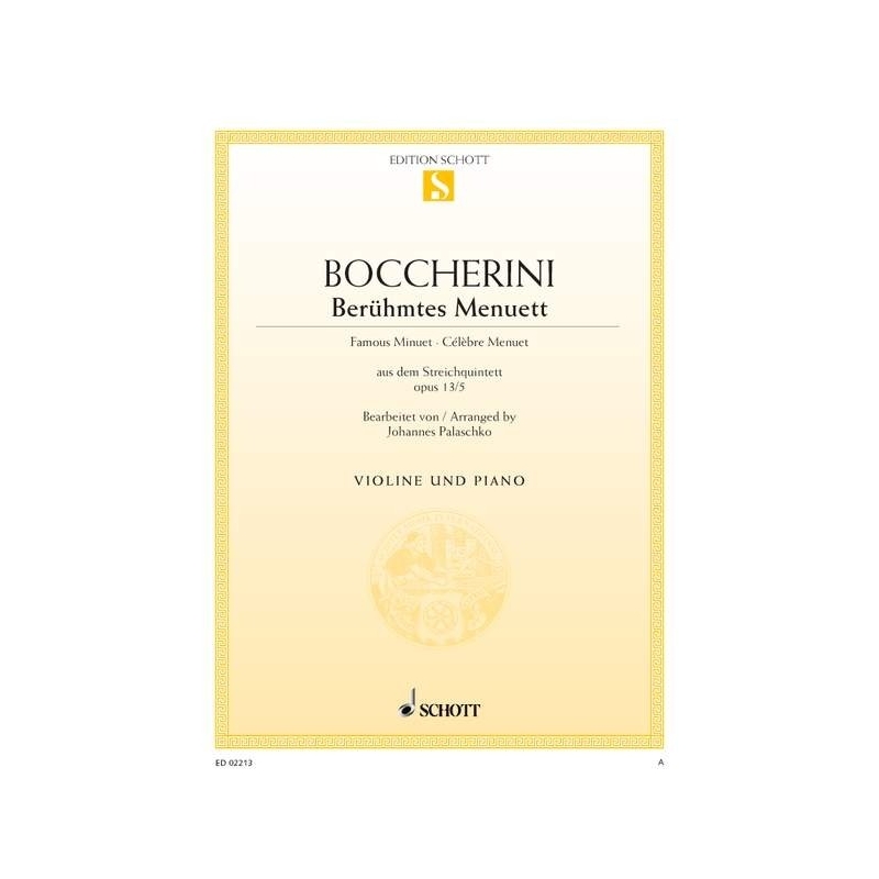 Boccherini, Luigi - Famous Minuet A major op. 13/5 