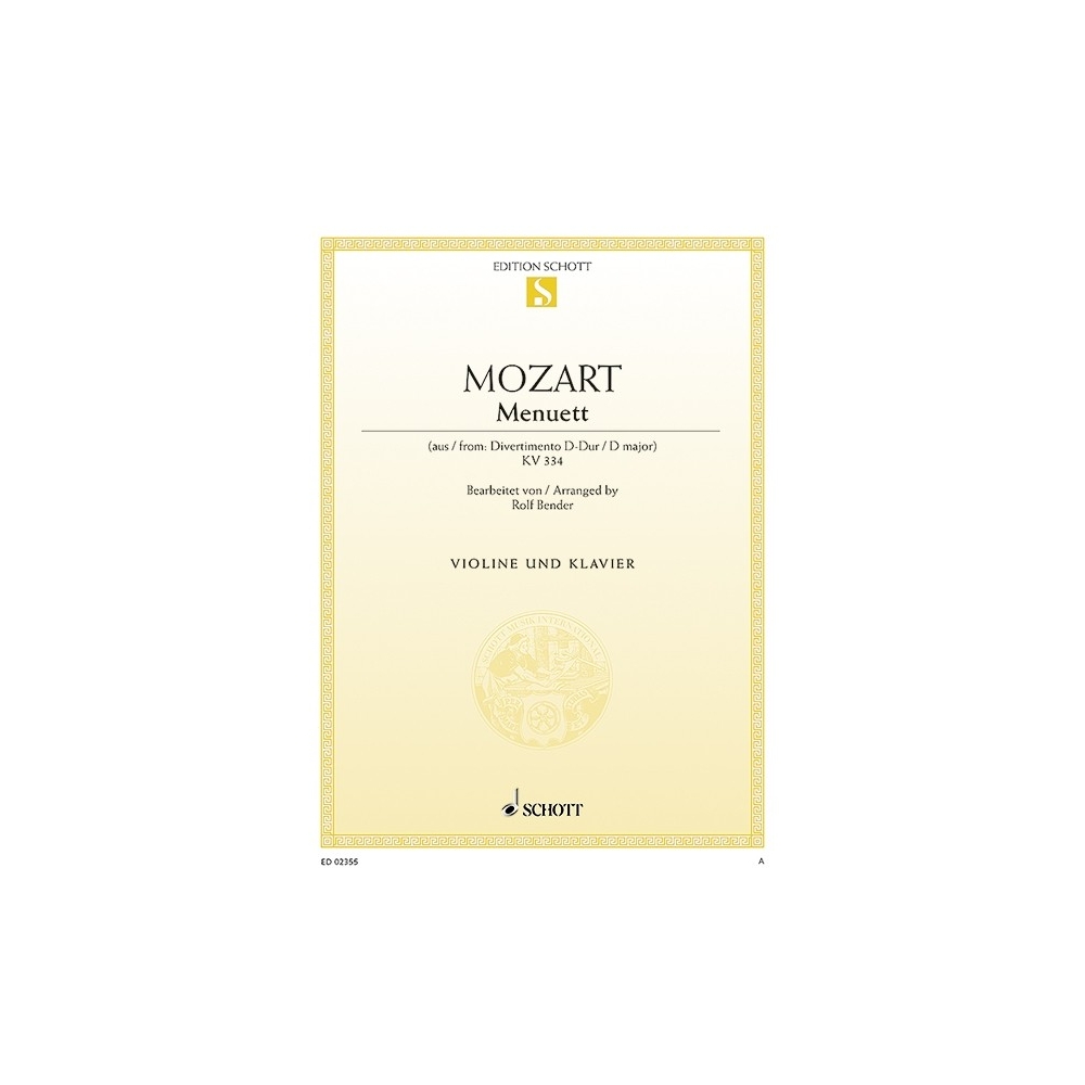 Mozart, Wolfgang Amadeus - Minuet KV 334 