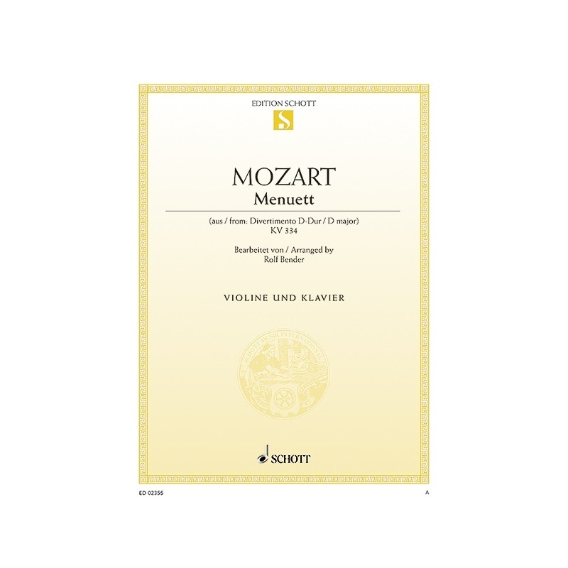 Mozart, Wolfgang Amadeus - Minuet KV 334 