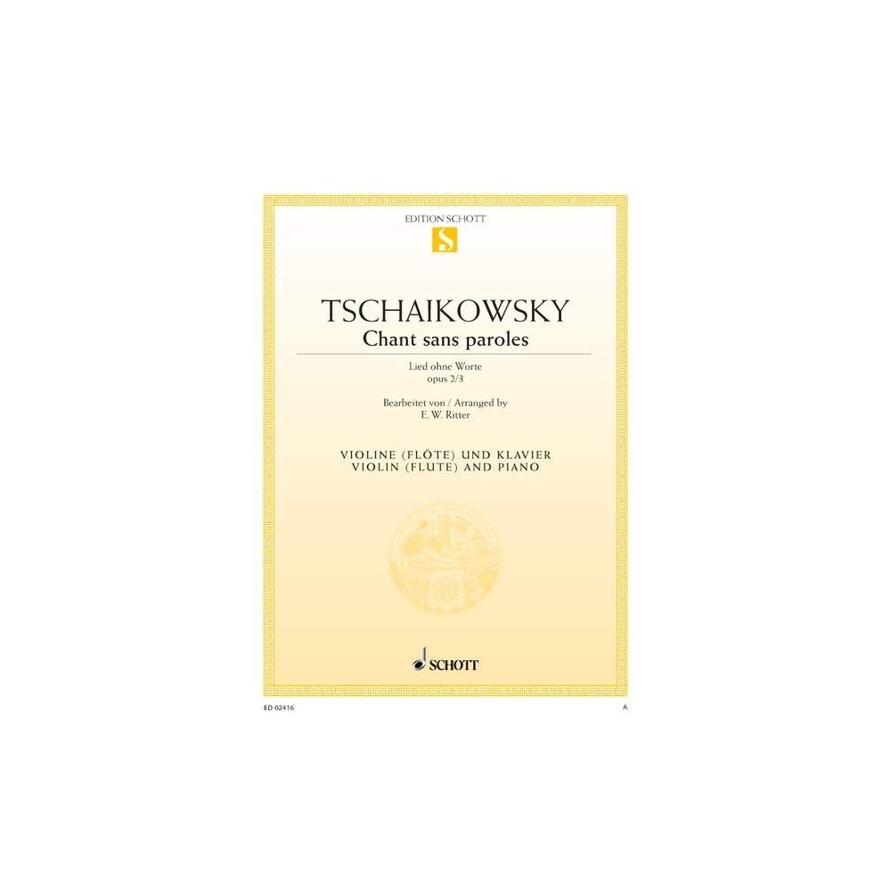 Tchaikovsky, Peter Iljitsch - Chant sans paroles op. 2/3