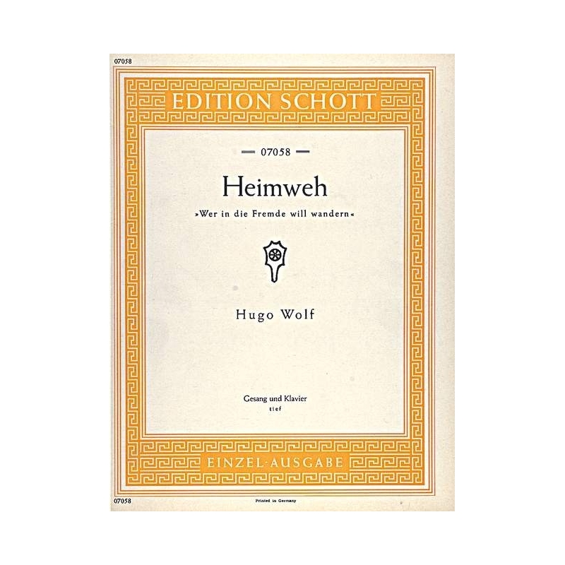 Wolf, Hugo Philipp Jakob - Heimweh 