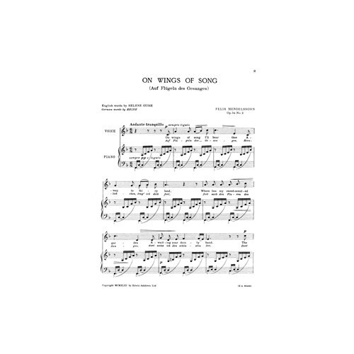 Mendelssohn, Felix - On Wings of Song
