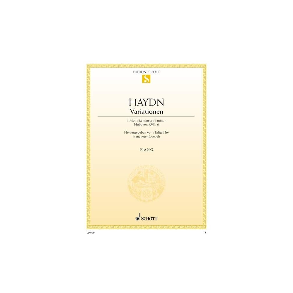 Haydn, Joseph - Variations F minor Hob. XVII:6 