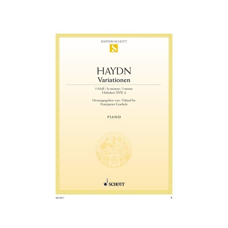 Haydn, Joseph - Variations F minor Hob. XVII:6