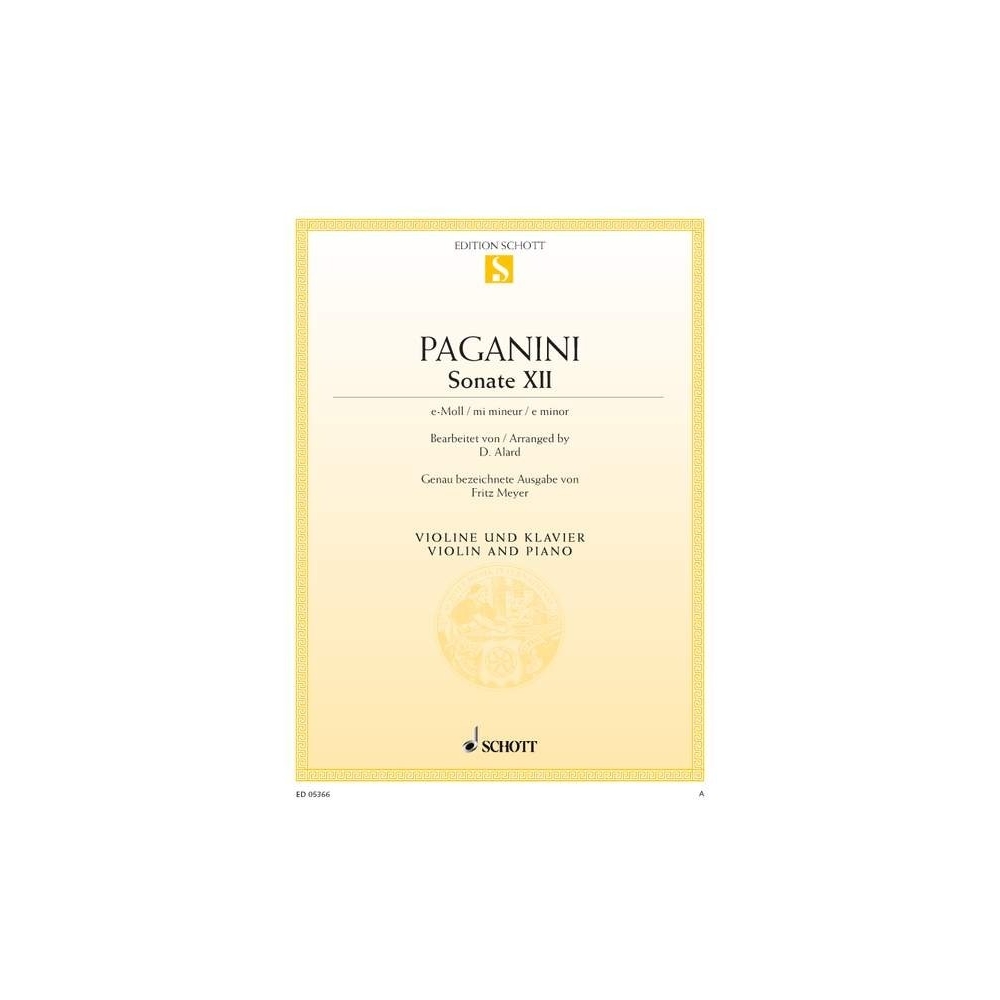 Paganini, Niccolò - Sonata No. 12 in E Minor